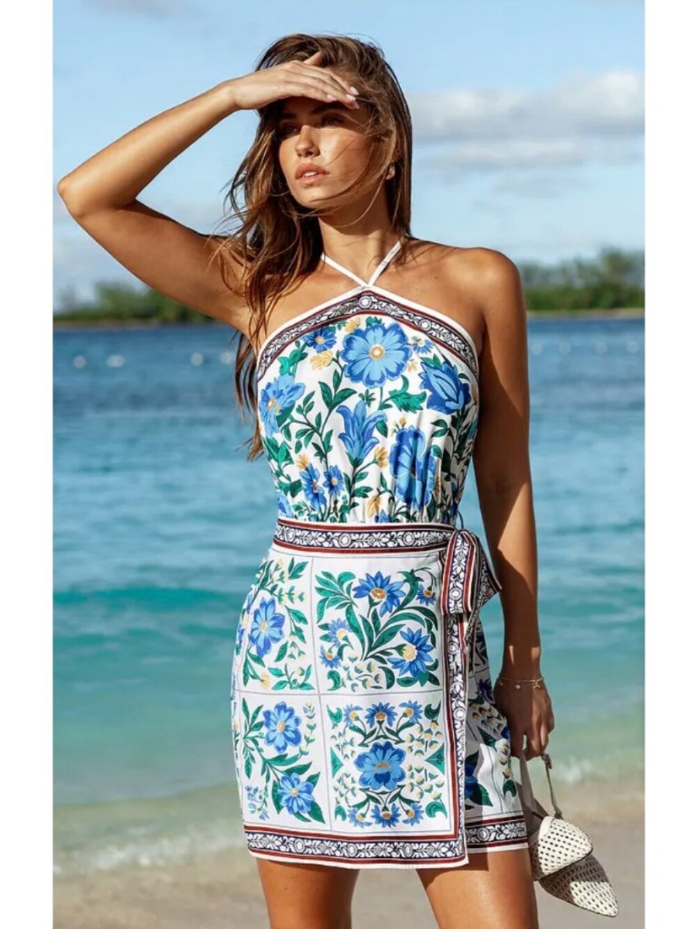 NWT Cupshe Bahama Honey Floral Mini Dress Size M